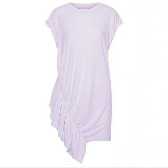 Current/Elliot Asymmetrical Ruffle Linen Blend Dress Size 6 - Picture 4 of 10